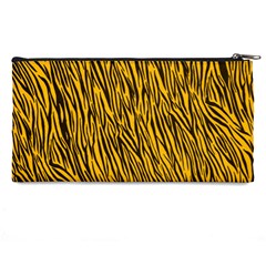 Yellow Zebra Stripes Pencil Case from ArtsNow.com Back