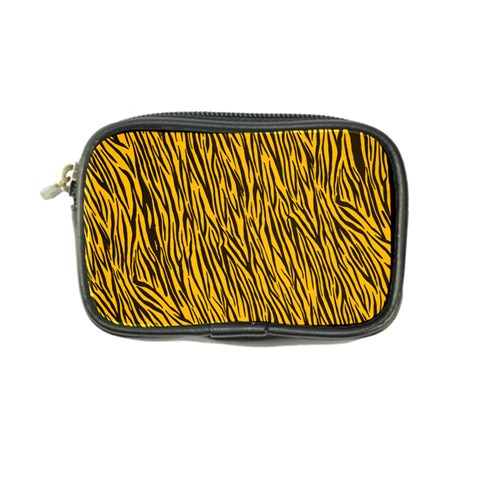 Yellow Zebra Stripes Coin Purse from ArtsNow.com Front