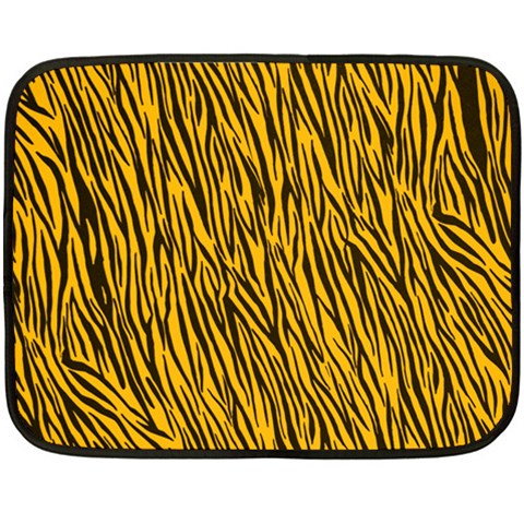 Yellow Zebra Stripes Double Sided Fleece Blanket (Mini) from ArtsNow.com 35 x27  Blanket Front