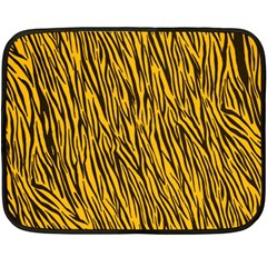 Yellow Zebra Stripes Double Sided Fleece Blanket (Mini) from ArtsNow.com 35 x27  Blanket Front