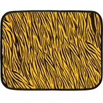 Yellow Zebra Stripes Double Sided Fleece Blanket (Mini)