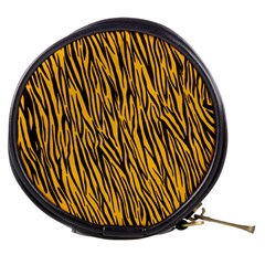 Yellow Zebra Stripes Mini Makeup Bag from ArtsNow.com Front