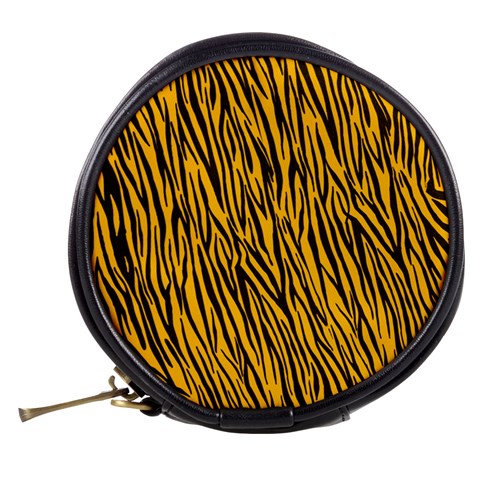 Yellow Zebra Stripes Mini Makeup Bag from ArtsNow.com Back