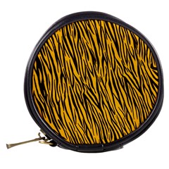 Yellow Zebra Stripes Mini Makeup Bag from ArtsNow.com Back