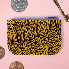 Yellow Zebra Stripes Mini Coin Purse from ArtsNow.com Back