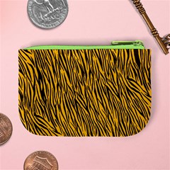 Yellow Zebra Stripes Mini Coin Purse from ArtsNow.com Back