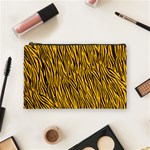 Yellow Zebra Stripes Cosmetic Bag (Medium)