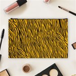 Yellow Zebra Stripes Cosmetic Bag (Large)