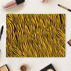 Yellow Zebra Stripes Cosmetic Bag (XL) from ArtsNow.com Front