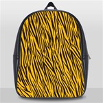 Yellow Zebra Stripes School Bag (Large)