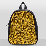 Yellow Zebra Stripes School Bag (Small)