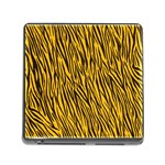 Yellow Zebra Stripes Memory Card Reader (Square)