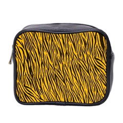 Yellow Zebra Stripes Mini Toiletries Bag (Two Sides) from ArtsNow.com Front