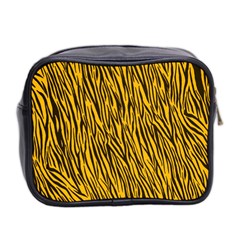 Yellow Zebra Stripes Mini Toiletries Bag (Two Sides) from ArtsNow.com Back