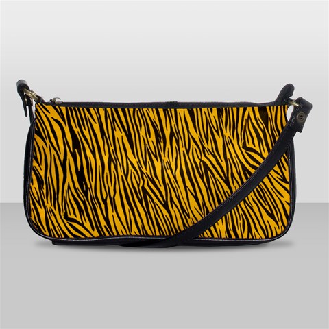 Yellow Zebra Stripes Shoulder Clutch Bag from ArtsNow.com Front