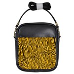 Yellow Zebra Stripes Girls Sling Bag