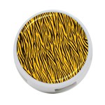 Yellow Zebra Stripes 4-Port USB Hub (One Side)