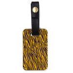 Yellow Zebra Stripes Luggage Tag (one side)