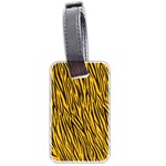 Yellow Zebra Stripes Luggage Tag (two sides)