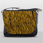 Yellow Zebra Stripes Messenger Bag