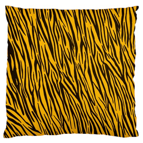 Yellow Zebra Stripes Large Cushion Case (One Side) from ArtsNow.com Front