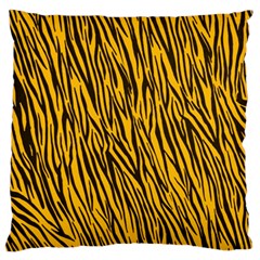 Yellow Zebra Stripes Large Cushion Case (Two Sides) from ArtsNow.com Front