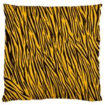 Yellow Zebra Stripes Large Cushion Case (Two Sides)