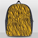 Yellow Zebra Stripes School Bag (XL)