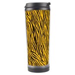 Yellow Zebra Stripes Travel Tumbler