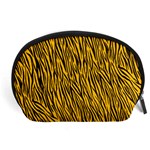 Yellow Zebra Stripes Accessory Pouch (Large)