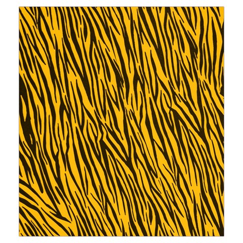 Yellow Zebra Stripes Drawstring Pouch (Medium) from ArtsNow.com Front