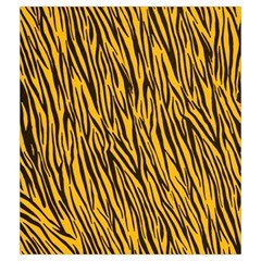 Yellow Zebra Stripes Drawstring Pouch (Medium) from ArtsNow.com Front