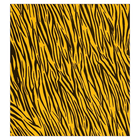 Yellow Zebra Stripes Drawstring Pouch (Large) from ArtsNow.com Front