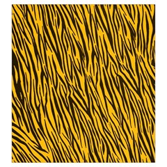 Yellow Zebra Stripes Drawstring Pouch (Large) from ArtsNow.com Back