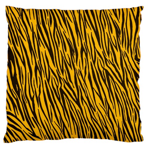 Yellow Zebra Stripes Standard Flano Cushion Case (One Side) from ArtsNow.com Front