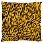 Yellow Zebra Stripes Standard Flano Cushion Case (One Side)