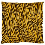 Yellow Zebra Stripes Standard Flano Cushion Case (Two Sides)