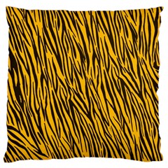 Yellow Zebra Stripes Standard Flano Cushion Case (Two Sides) from ArtsNow.com Back