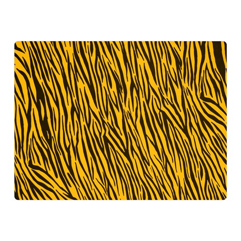 Yellow Zebra Stripes Double Sided Flano Blanket (Mini) from ArtsNow.com 35 x27  Blanket Back