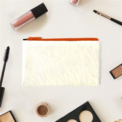 Yellow Zebra Stripes Cosmetic Bag (XS) from ArtsNow.com Front