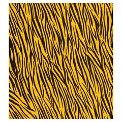 Yellow Zebra Stripes Drawstring Pouch (XXL) from ArtsNow.com Front