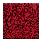 Red Zebra Stripes Tile Coaster