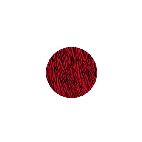 Red Zebra Stripes 1  Mini Button from ArtsNow.com Front