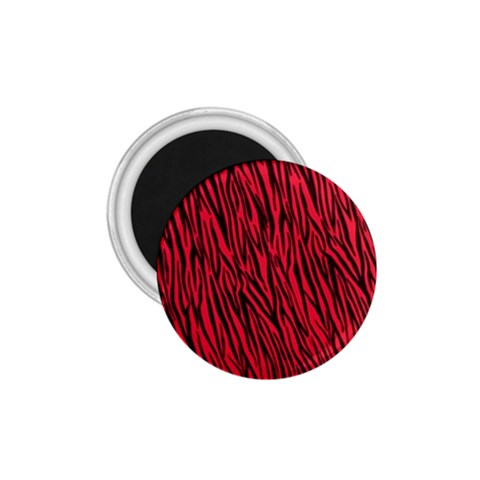 Red Zebra Stripes 1.75  Magnet from ArtsNow.com Front