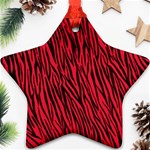 Red Zebra Stripes Ornament (Star)