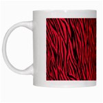 Red Zebra Stripes White Mug