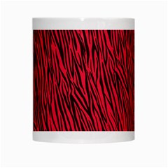 Red Zebra Stripes White Mug from ArtsNow.com Center