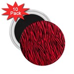 Red Zebra Stripes 2.25  Magnet (10 pack)