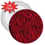 Red Zebra Stripes 3  Button (100 pack)