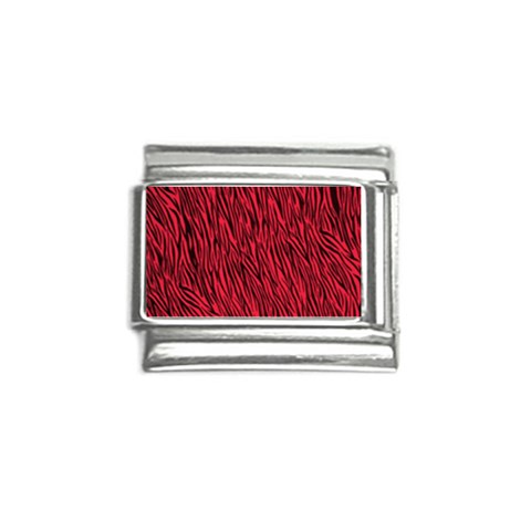 Red Zebra Stripes Italian Charm (9mm) from ArtsNow.com Front